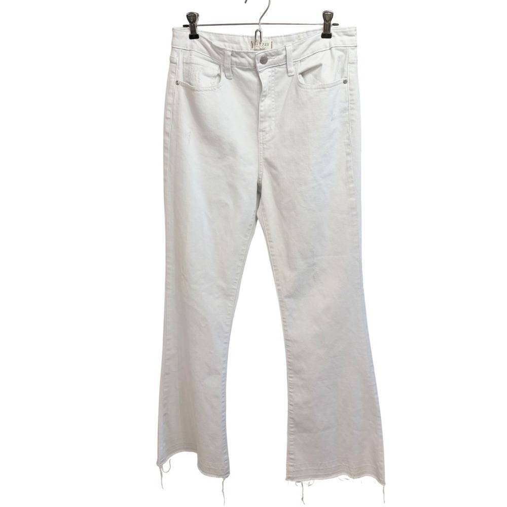 Harper Heritage Womens White High Rise Flare Denim‎ Jeans Festival Minimalist 29